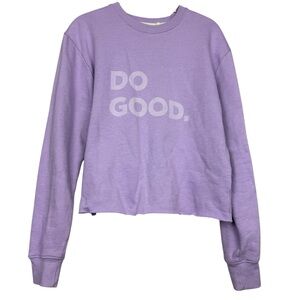 Cotopaxi Purple Women's Cropped Crewneck Do Good Sweatshirt Sz Medium
